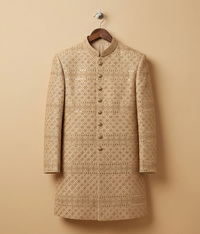 Rose Gold Sequin Mesh Jamawar Dulha House