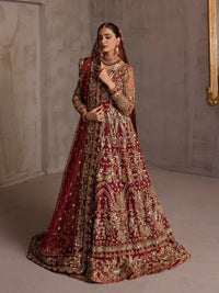Royal Maroon Hand-Worked Bridal