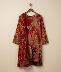Ruby Red Palachi 2 Piece Shirt and Dupatta