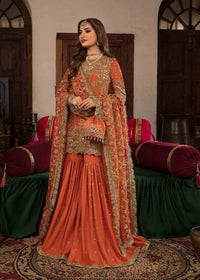 Rust Orange Dabka Gharara