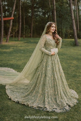 Sage Green Zardozi Maxi