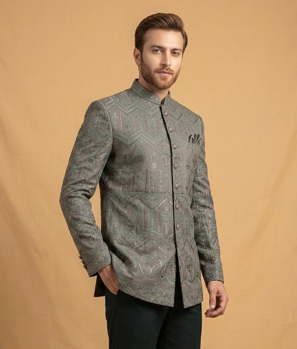 Sage Sequin Wave Dulha House