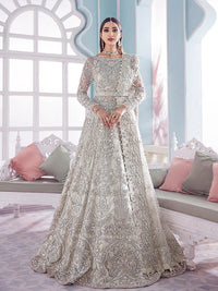 Sandy Beige Antique Zardozi Open-Front Gown
