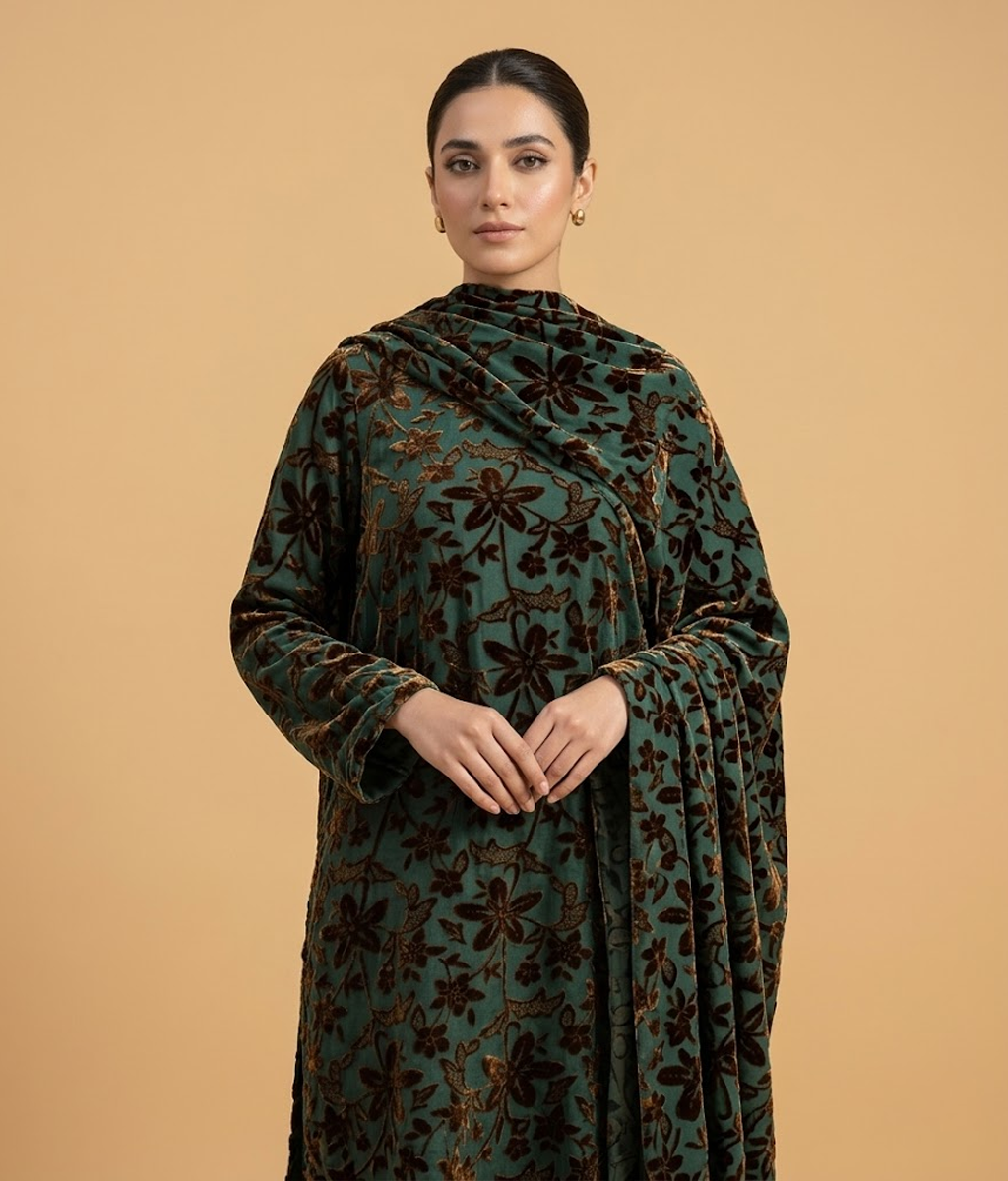 Seafoam Green Palachi 2 Piece Shirt and Dupatta