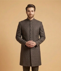Silver Abstract Jamawar Dulha House