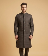 Silver Abstract Jamawar Dulha House