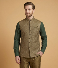 Silver Beaded Khadi Kumbal Style Jamawar Dulha House