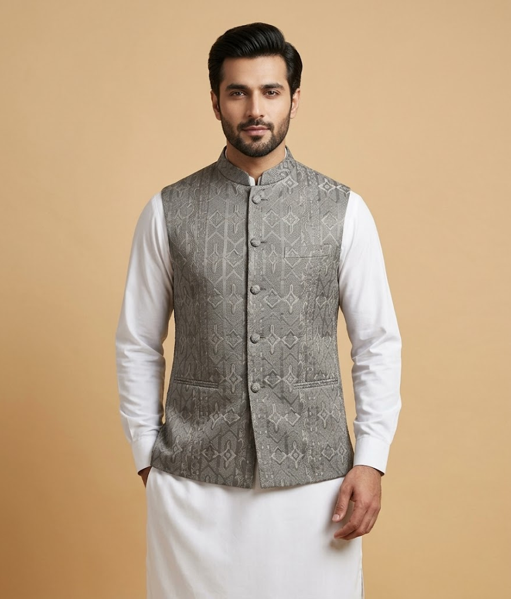 Silver Diamond Jamawar Dulha House