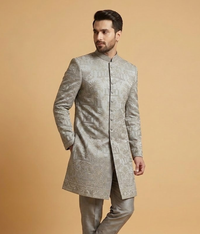 Silver Embroidered Floral Dulha House