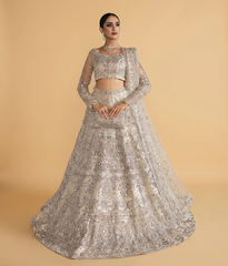 Silver Hand-Embellished Lehenga Choli