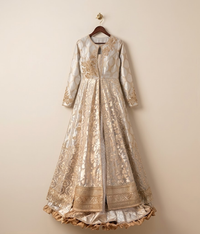 Silver Jamawar Open Maxi