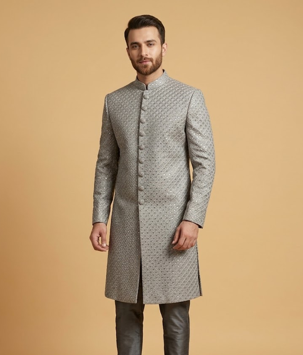 Silver Sequin Masoori Dulha House