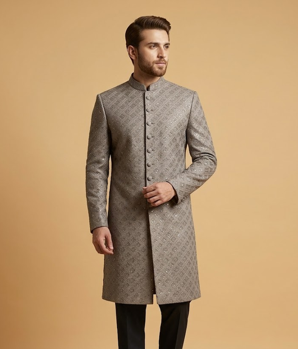 Silver Sequin diamond Dulha House