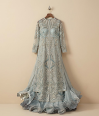 Silver Sheer Net Maxi