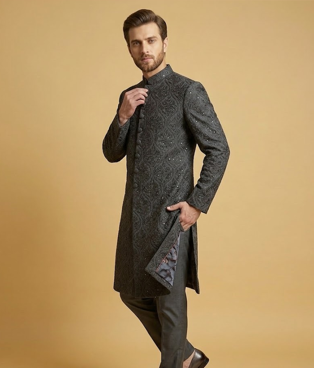 Slate Jamawar Floral Dulha House