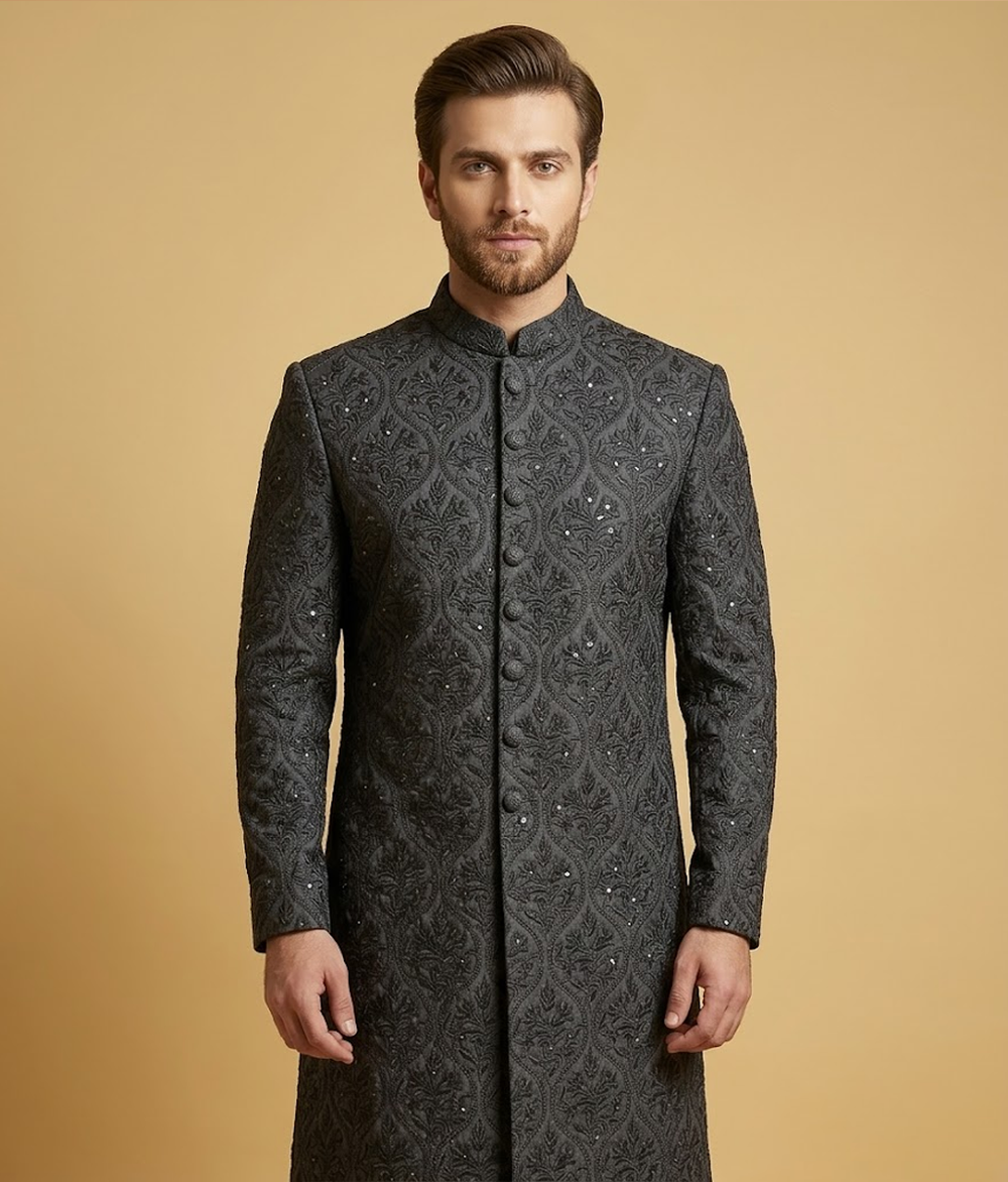 Slate Jamawar Floral Dulha House