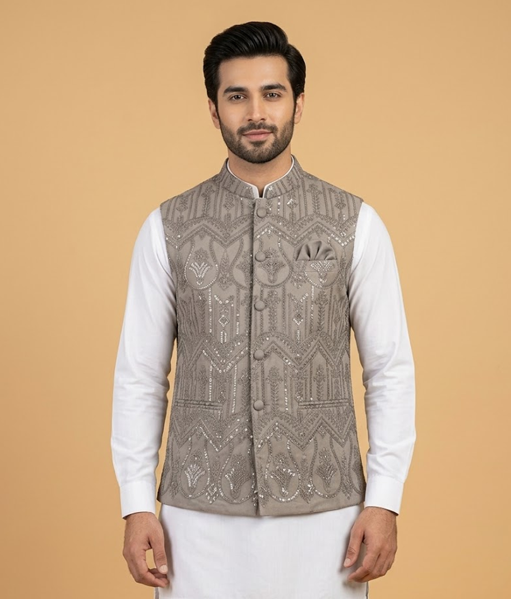 Slate Sequin Chevron Dulha House