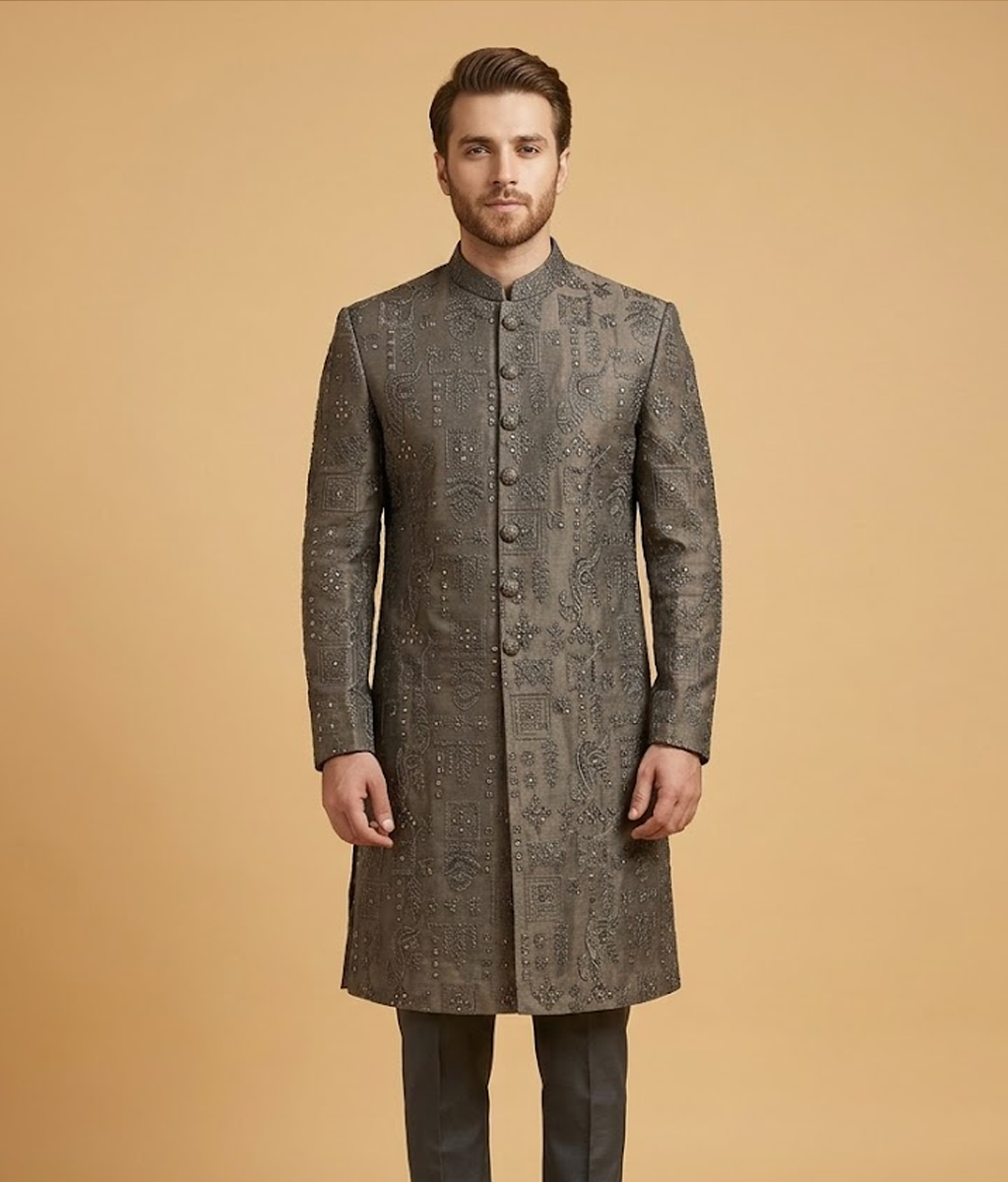 Slate Sequin Motif Dulha House