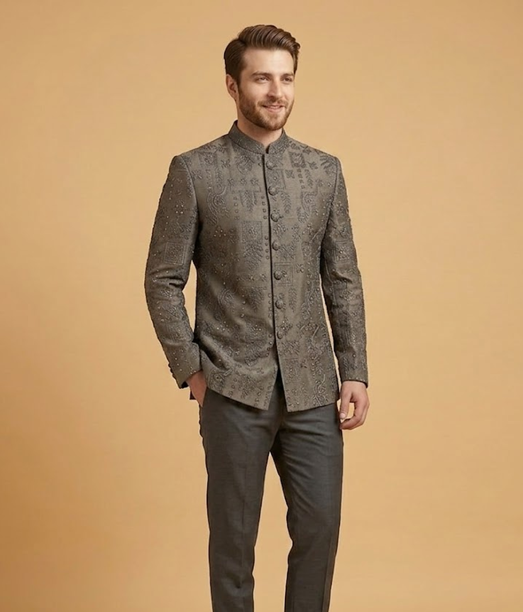 Slate Sequin Motif Dulha House