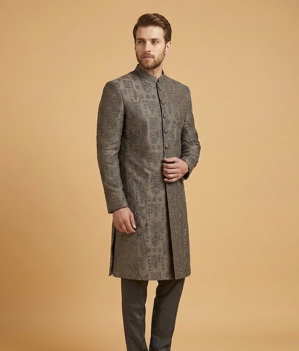 Slate Sequin Motif Dulha House