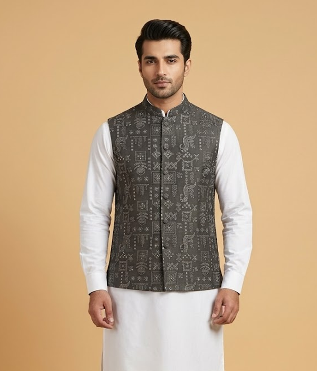 Slate Sequin Motif Dulha House