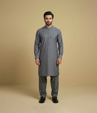 Egyptian cotton with self design Stitched