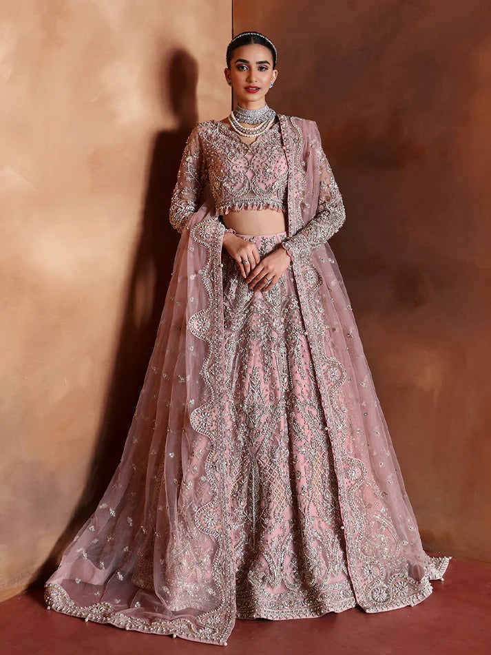 Tea Rose Silver-Work Lehenga Choli