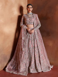 Tea Rose Silver-Work Lehenga Choli