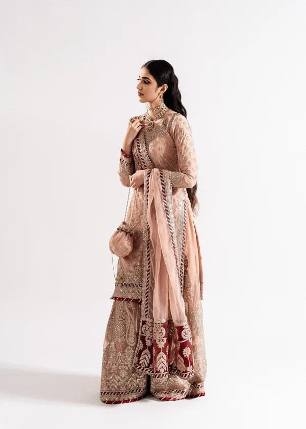 Tea Rose Zardozi Gharara