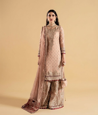 Tea Rose Zardozi Gharara