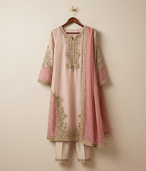 Tea Rose Zardozi Kurta