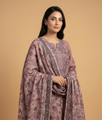 Tea pink Silk 2 Piece Shirt and Dupatta