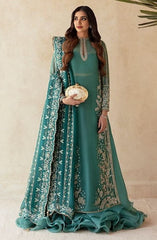 Teal Green Ruffle Border Lehenga