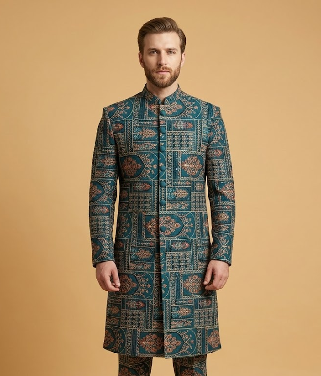 Teal Arch Jamawar Dulha House