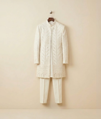 White and gold open prince coat