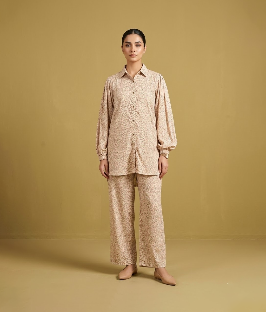 Offwhite floral co-ord set