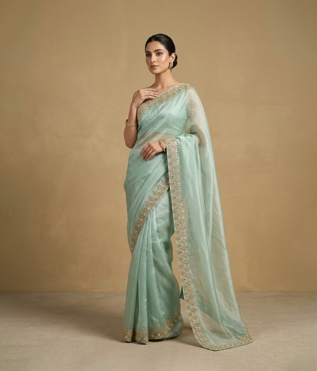 Chambray silk handmade