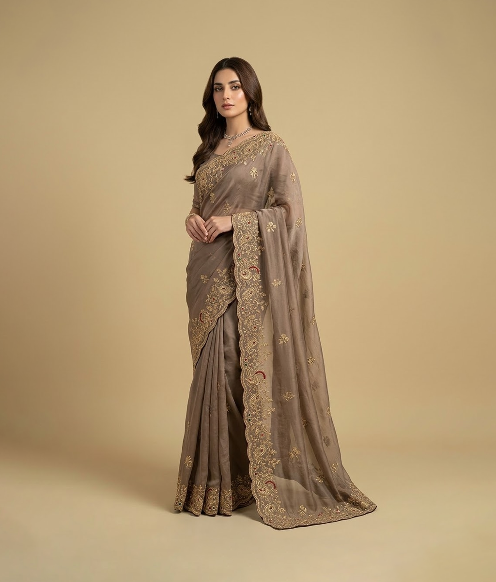 Contrast Saree