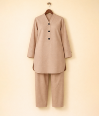 Camel plain 2 piece co-ord set