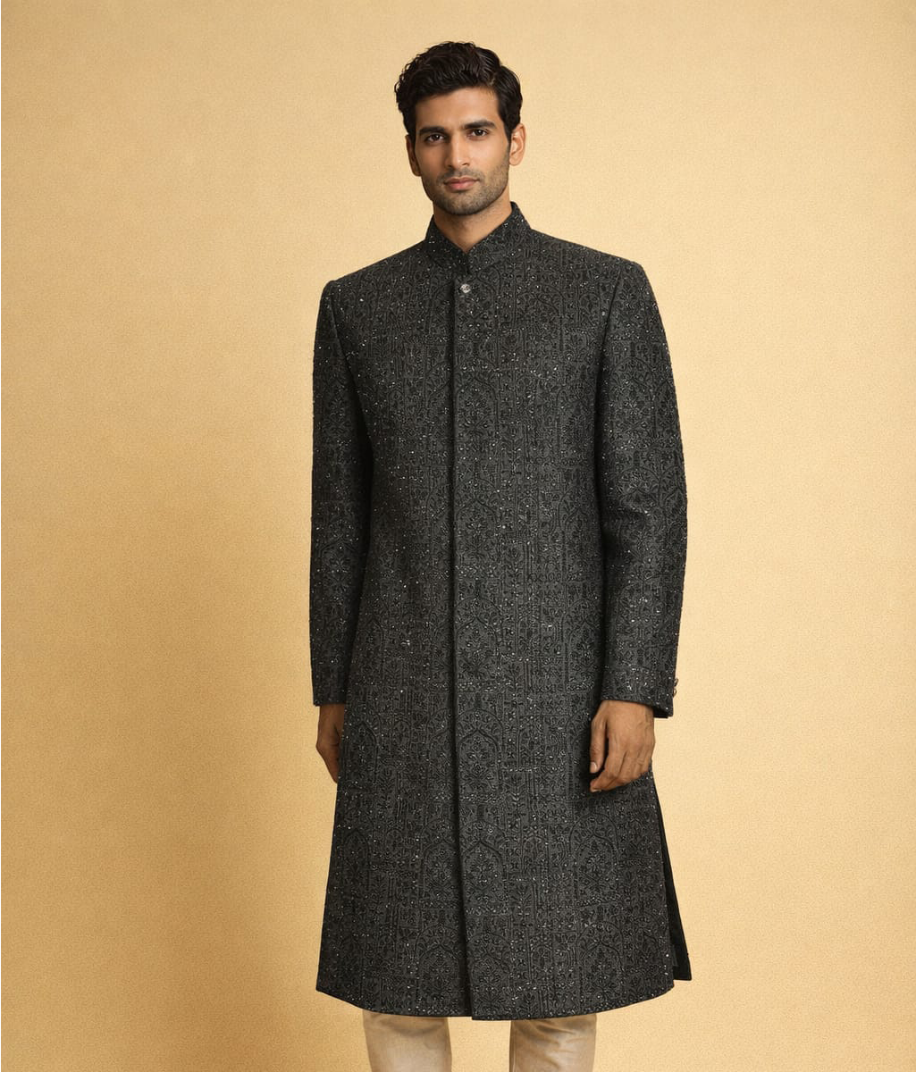 Charcoal handmade Sherwani