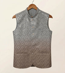 Grey Sequin fancy waistcoat