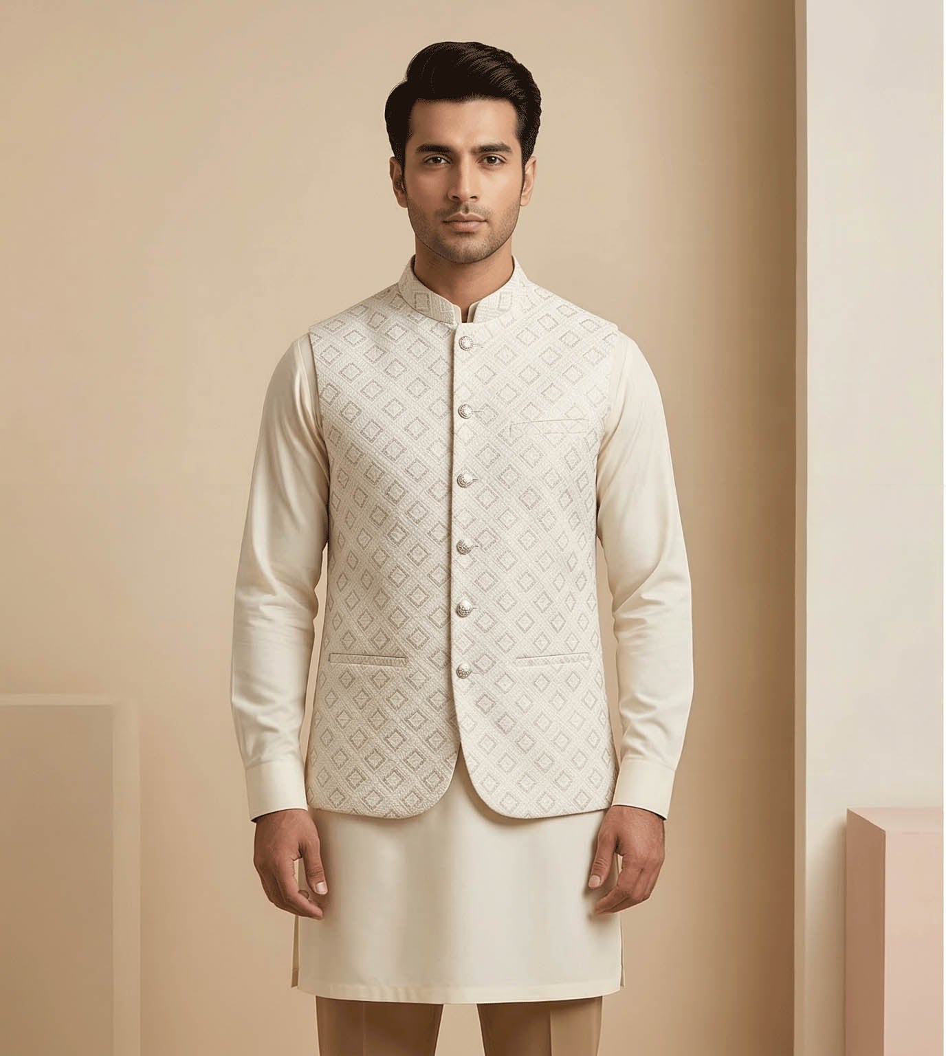 Ivory Square fancy waistcoat