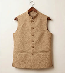 Light brown Paisley fancy waistcoat