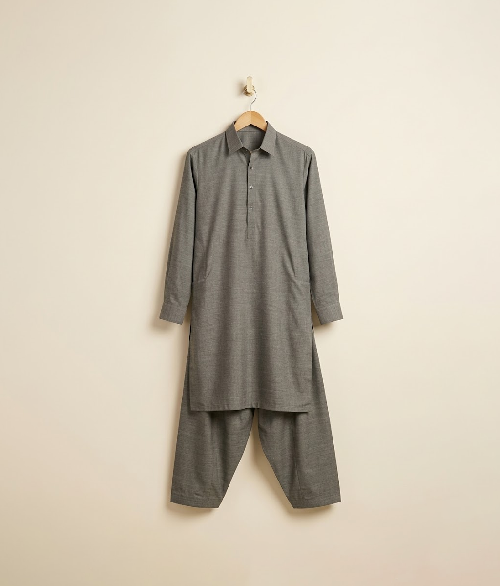 Egyptian cotton with self design Stitched