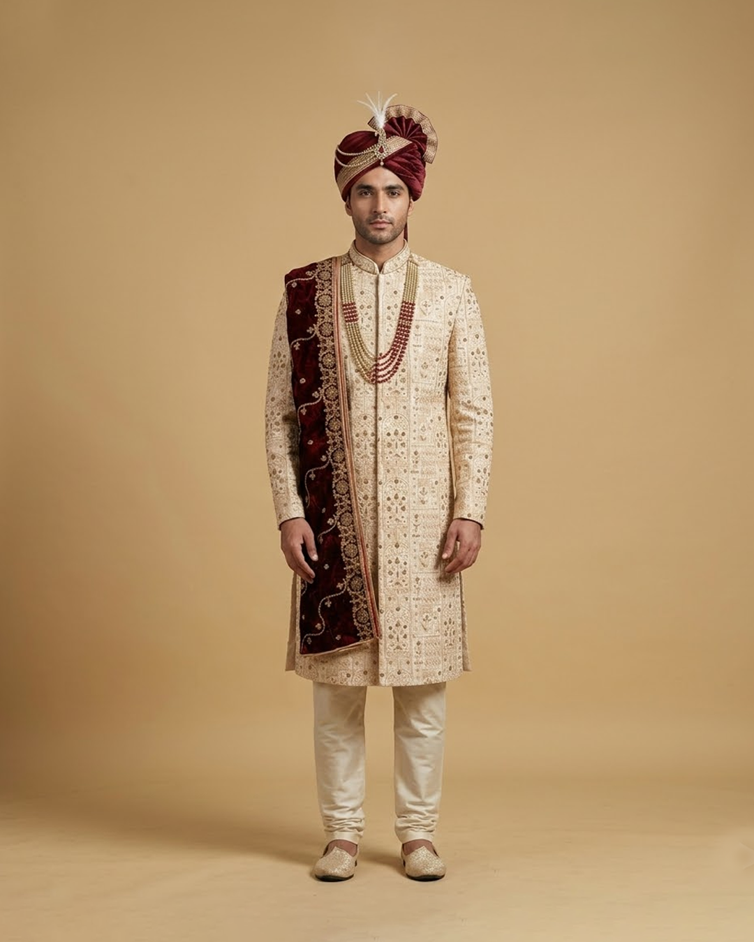 Raw Silk Sherwani