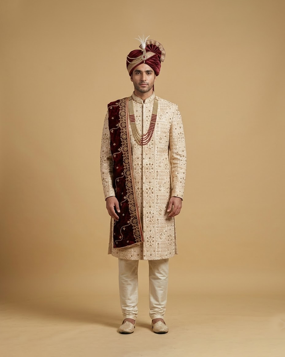 Raw Silk Sherwani