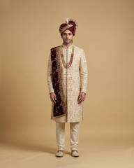 Raw Silk Sherwani