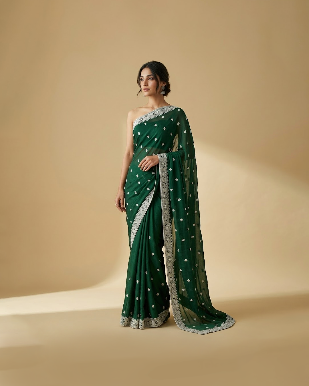 Embroidered Silk Saree
