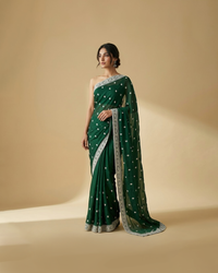 Embroidered Silk Saree