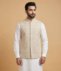 Beige Sequin Motif